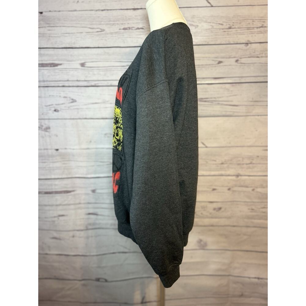 Woodstock 1969 Peace Love Music Graphic Crewneck Sweatshirt Dark Gray Size L - Picture 3 of 5